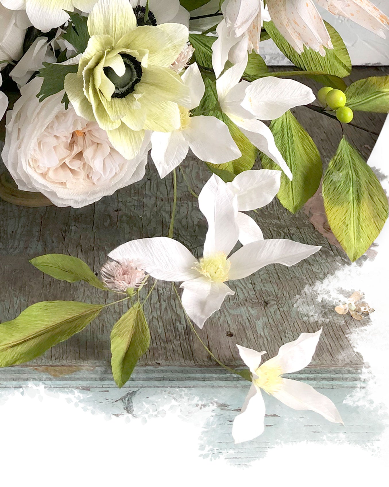 White and Green Arrangement