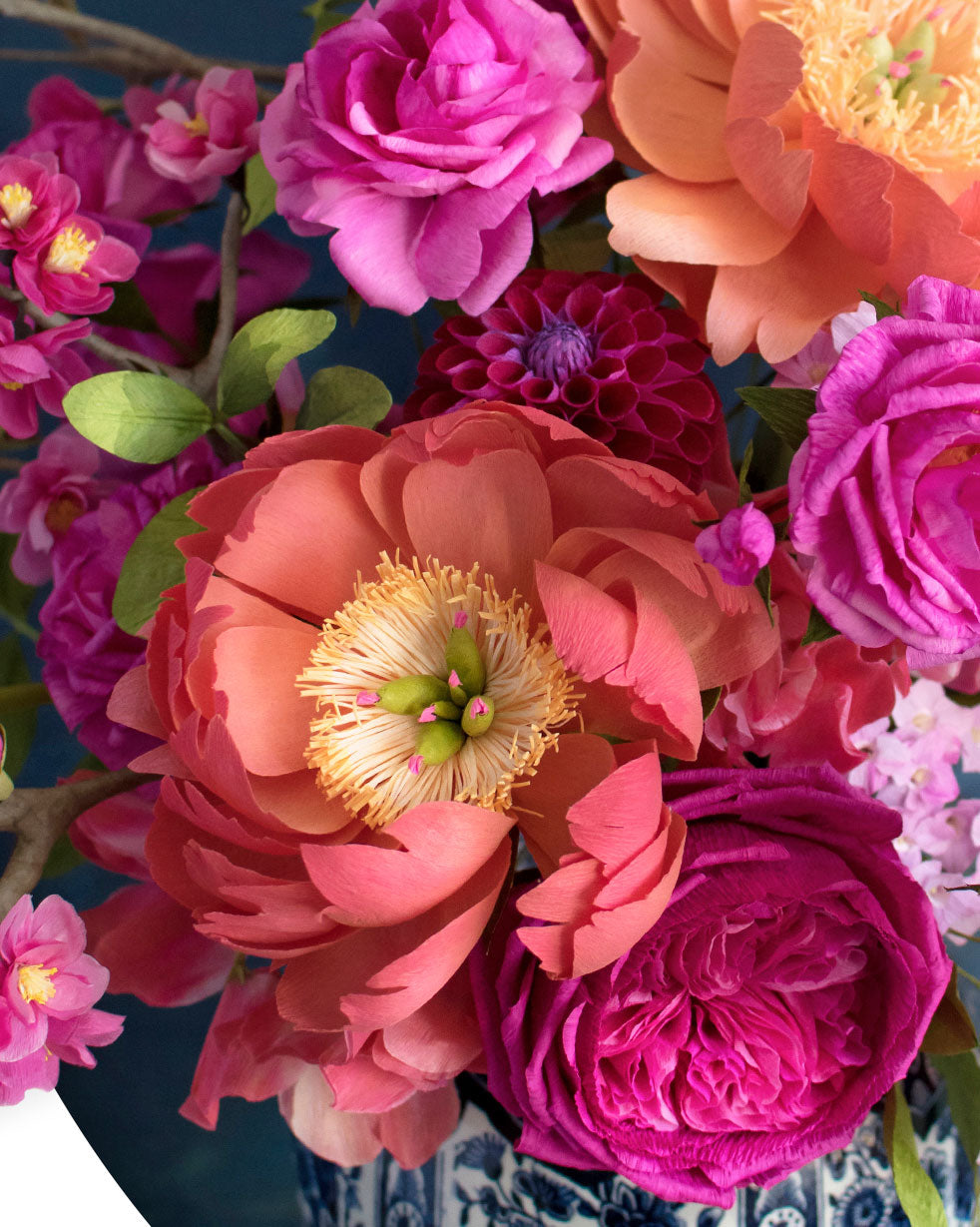 Coral and Magenta Arrangement