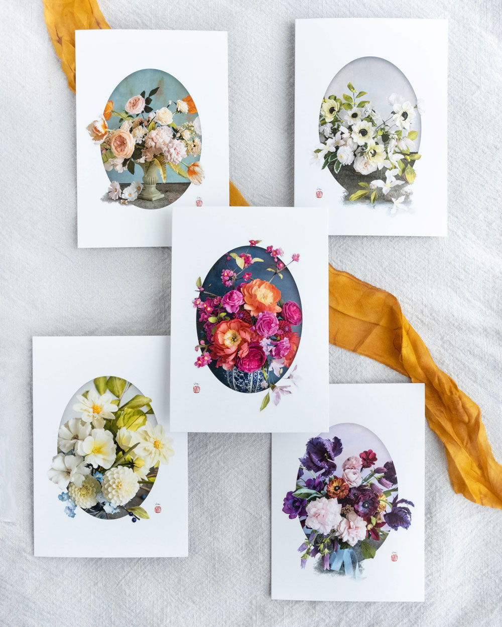 Paper Flower Art Collection - Large Notecards Boxed Set
