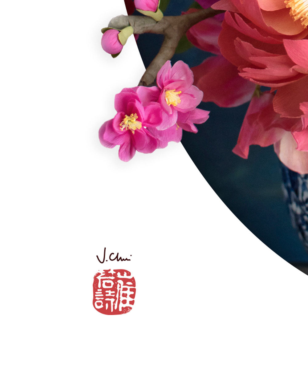 Coral and Magenta Arrangement